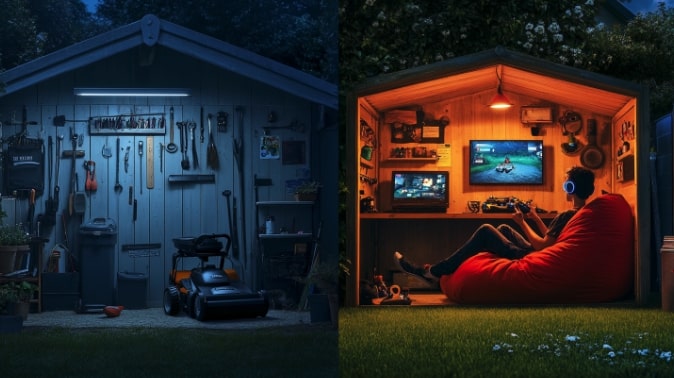 Comparaison cabanon normal et cabanon utilisable par un ado